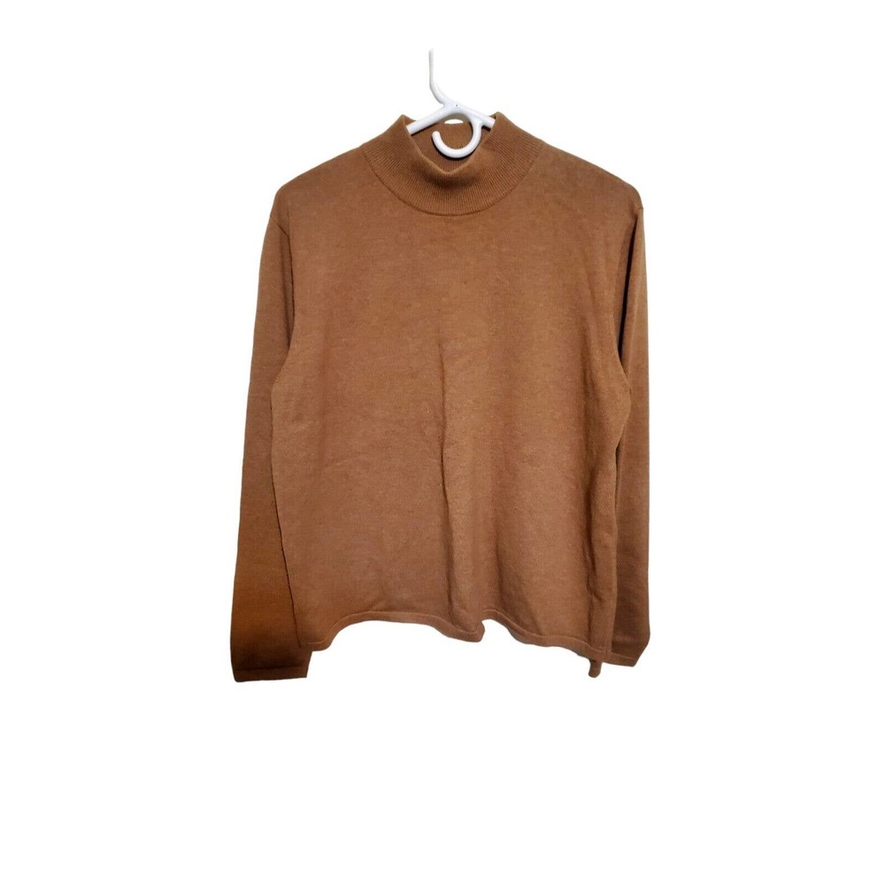 Orvis Women's Scoop-Neck Pullover Sweater in Camel Brown
